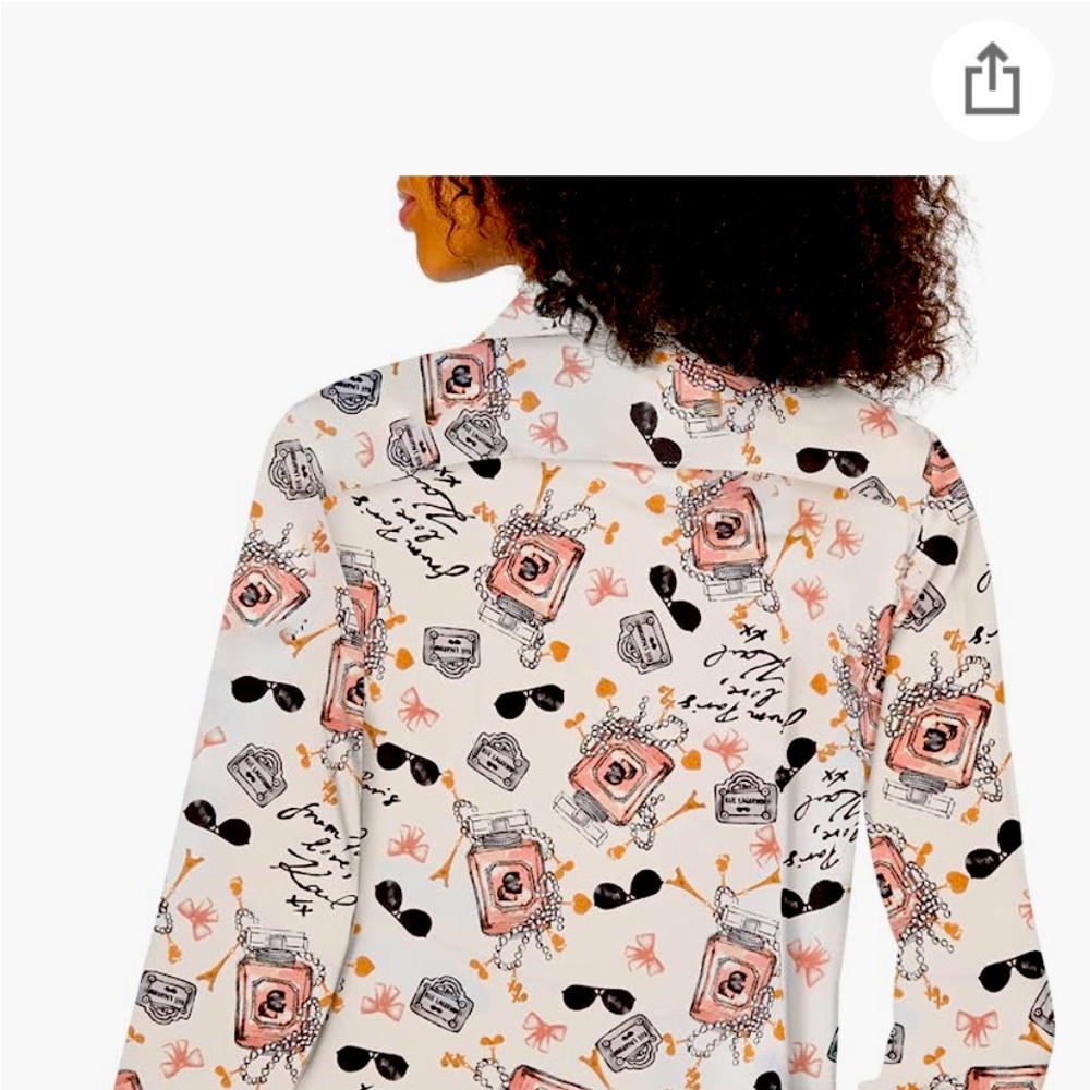 Karl Lagerfeld Blouse. Sleeves can be rolled up and buttoned or left down.